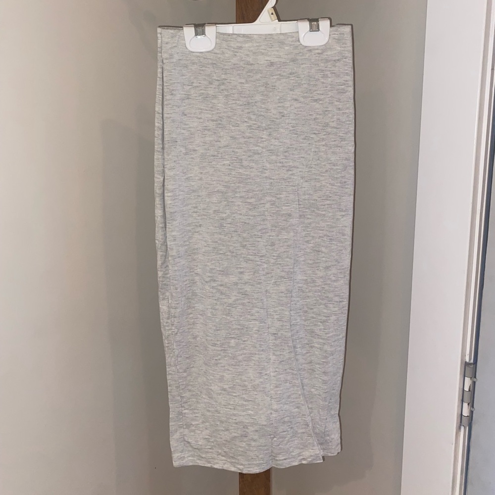 Grey midi skirt